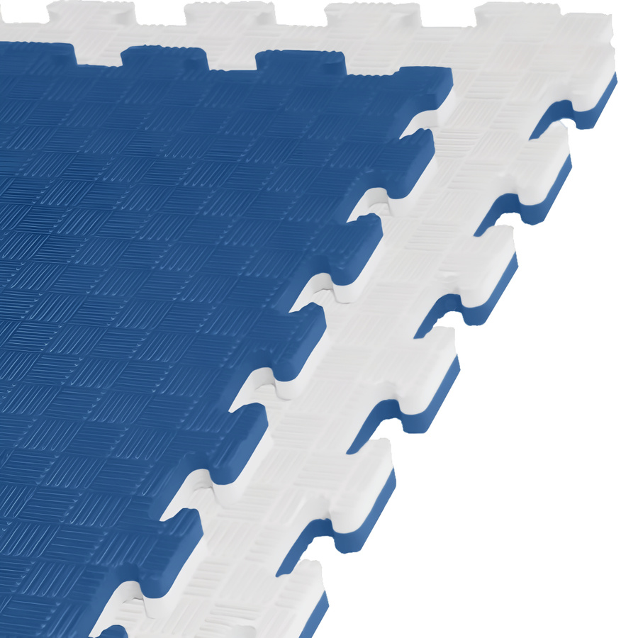 Foam floor puzzle mat PRO 2cm (100x100cm) - White - Navy Blue