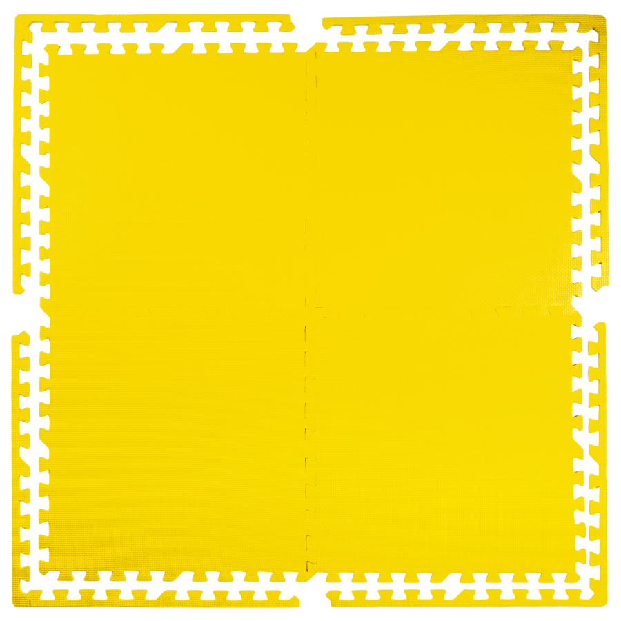 Set of 6 pcs | Foam floor puzzle mat 1cm (60x60cm) - Yellow