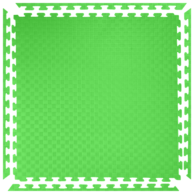 Mata piankowa puzzle 1,5cm (100x100cm) - Zielony