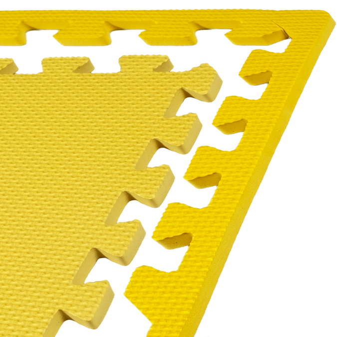 Set of 6 pcs | Foam floor puzzle mat 1cm (60x60cm) - Yellow